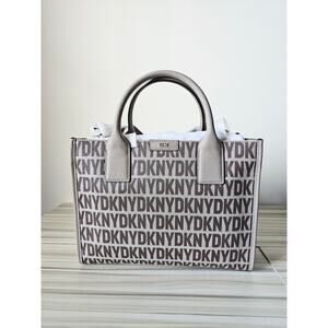 DKNY Tan Carlita MD Book Tote Bag with Crossbody Strap